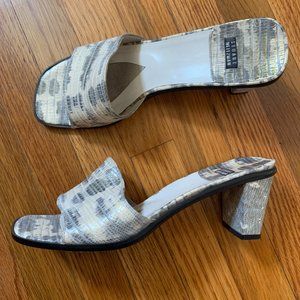 Stuart Weitzman vintage snakeskin heeled sandals
